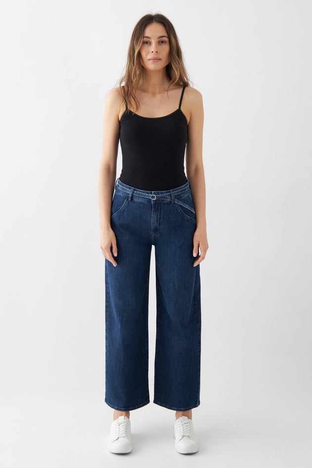 Blink Cropped Jeans Dark Blue