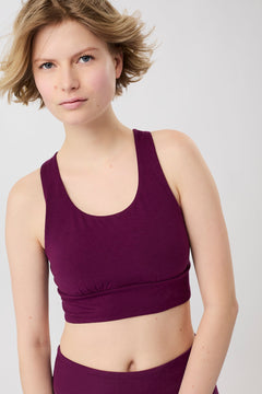 Wellness Sports Bra Black Plum