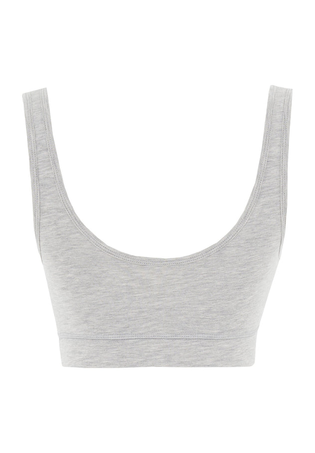 Brianna Modal Blend Bralette Grey Melange