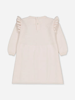 Baby's Ruffled Cashmere Dress Ivory