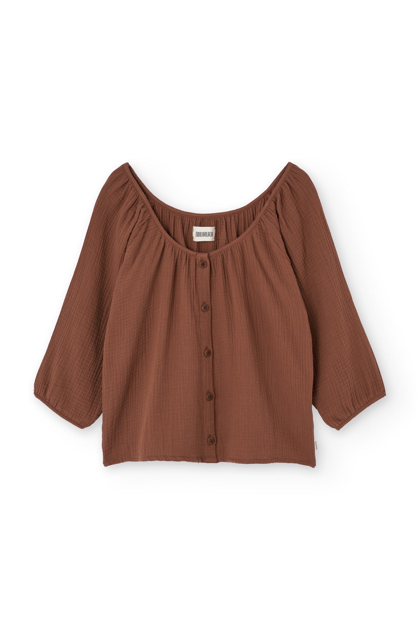 Blanche Muslin Top Terracotta