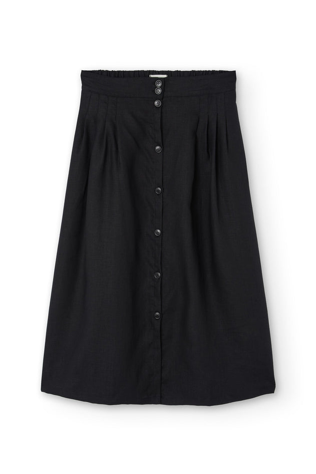 Bernadette Linen Skirt Black