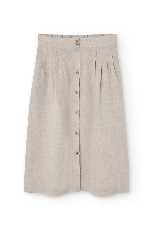 Bernadette Linen Skirt Beige