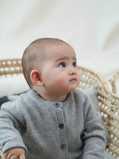 Baby's Cashmere Cardigan Grey