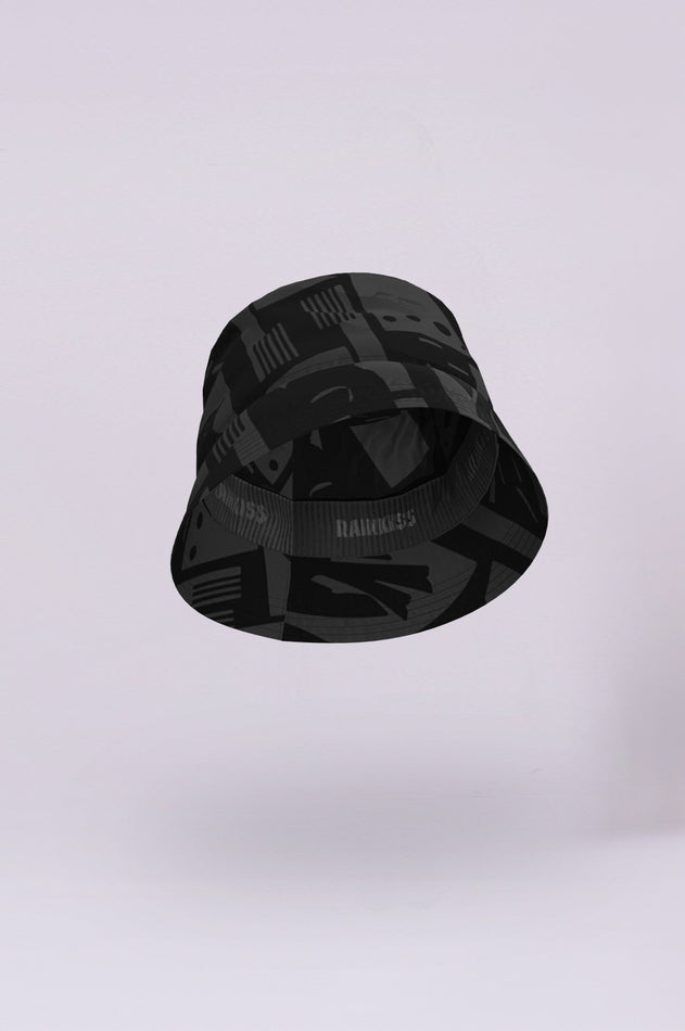 Back to Black Art Camo Waterproof Bucket Hat