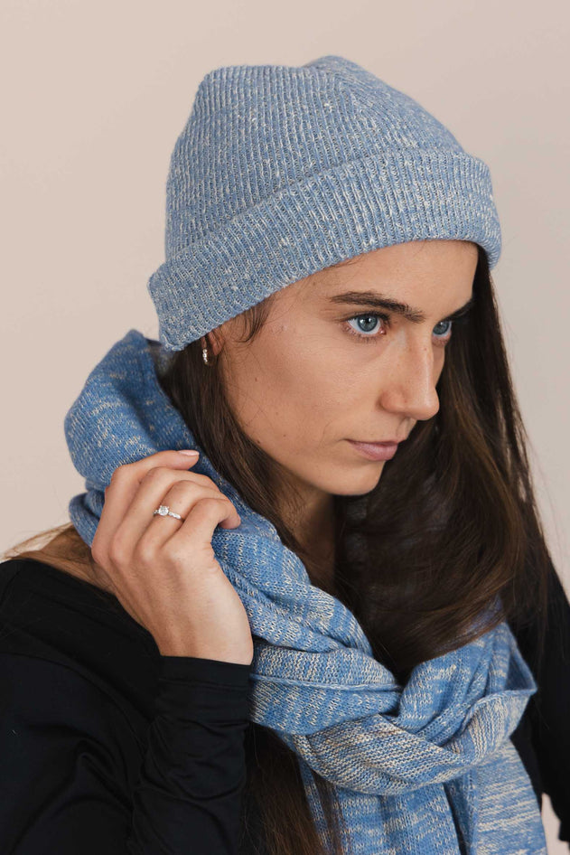 The Hemp Wool Beanie  Sky Blue