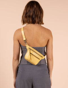Beck's Bum Bag Classic Leather Butter Yellow