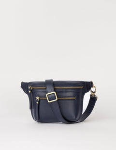 Beck's Bum Bag Classic Leather Midnight Blue