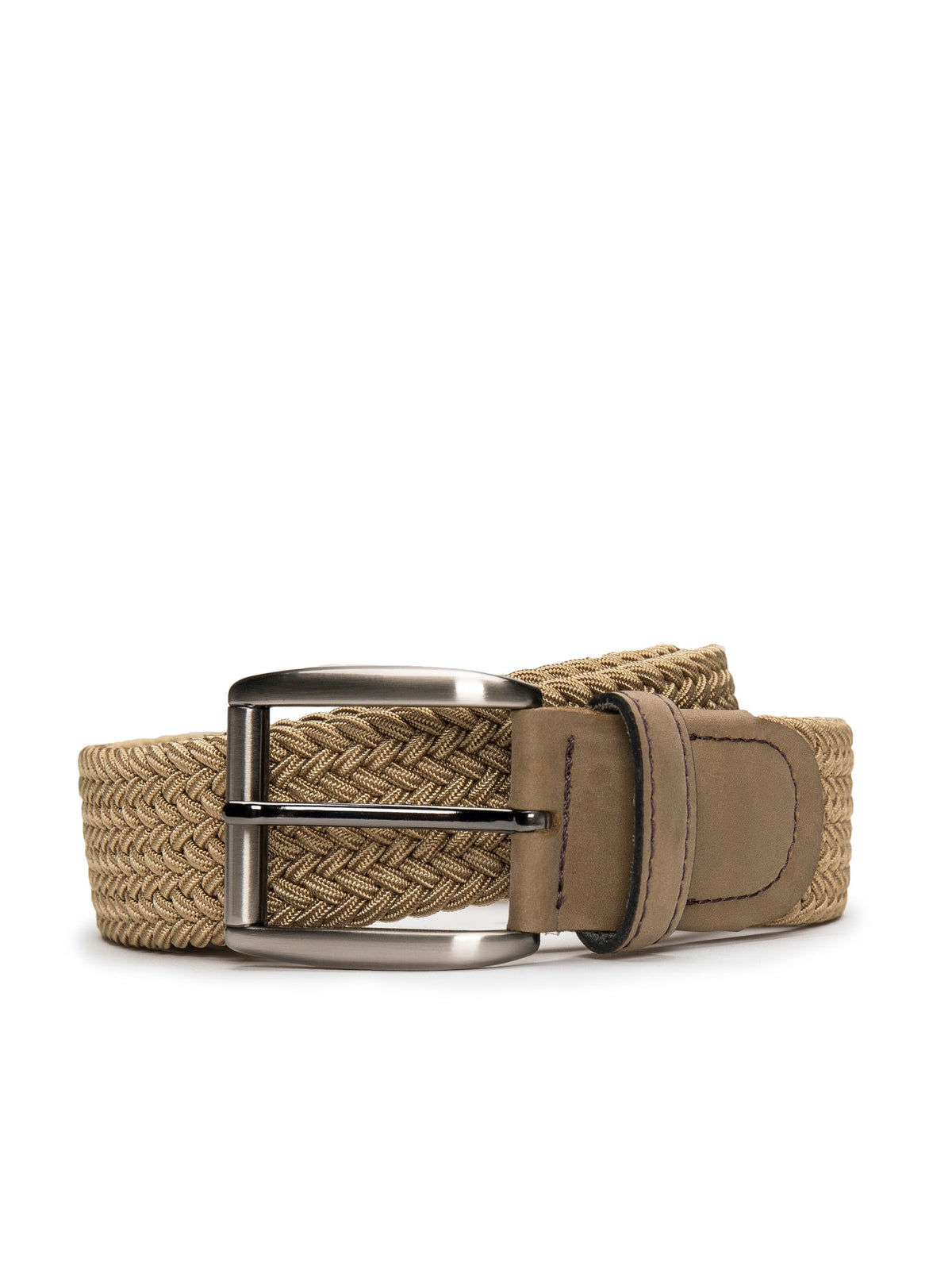 Prat Braided Men’s Camel Vegan Belt
