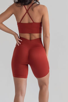 Bliss Biker Push-Up Shorts Red