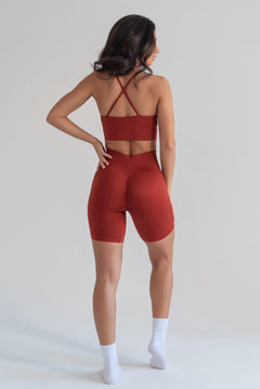 Bliss Biker Push-Up Shorts Red