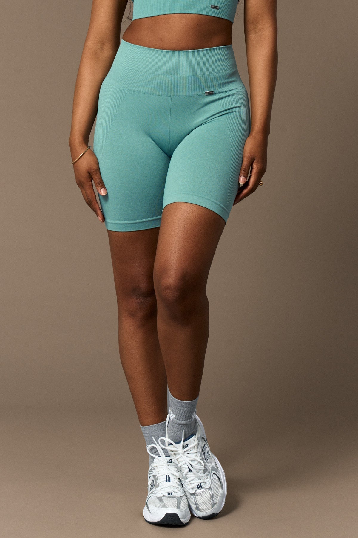 Bliss Push-Up Biker Shorts Smoke Blue