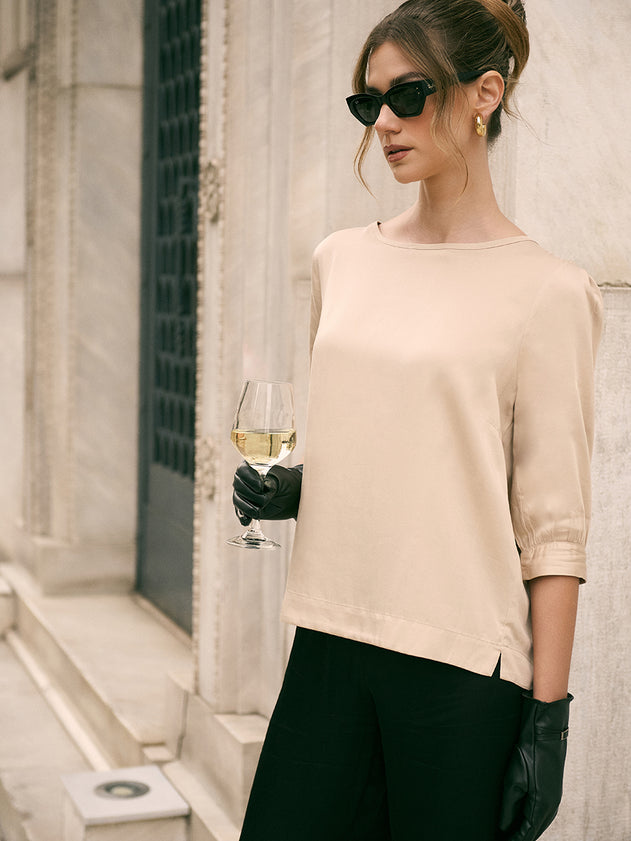 Blouse With 3/4 Sleeves