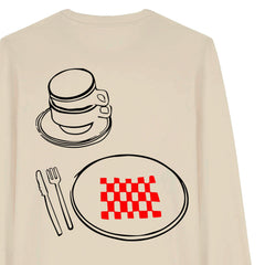 Bonjour Long Sleeve T-Shirt Beige