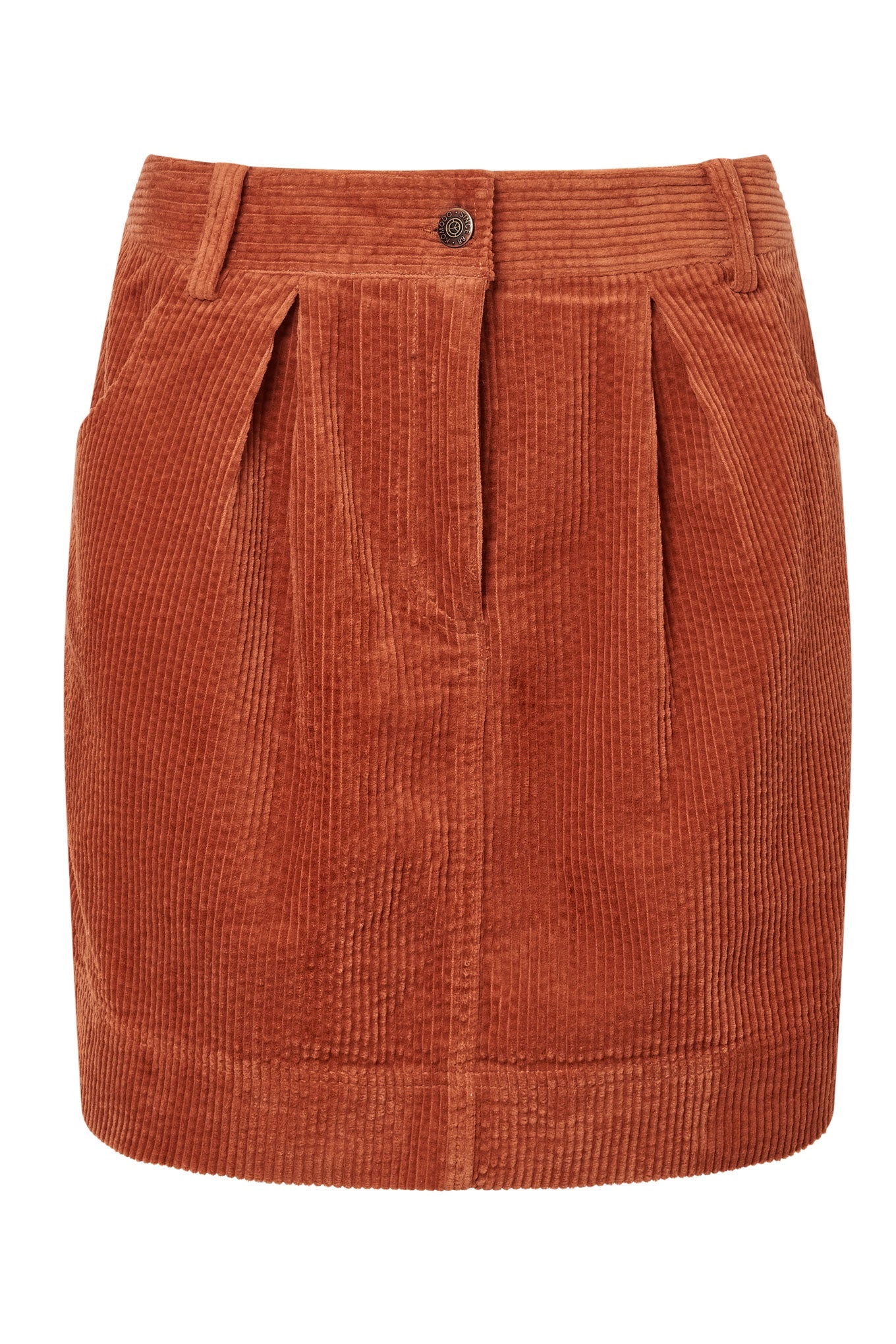 Itsuki Corduroy Minihame Punaruskea