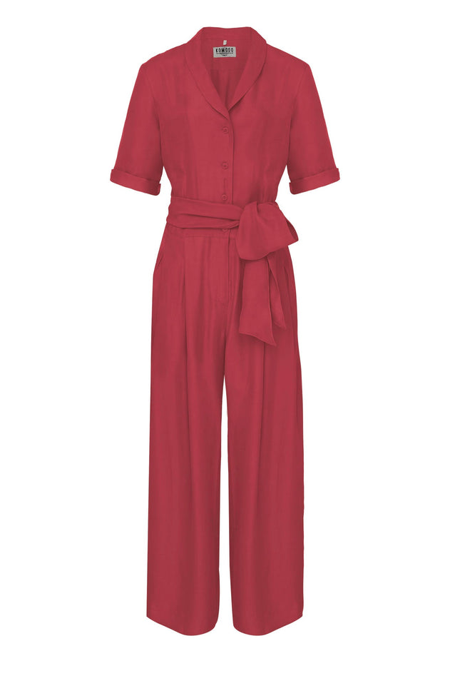 Planet Rayon Jumpsuit Pink