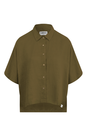Kimono Linen Shirt Khaki