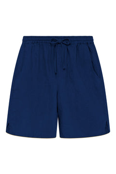 Jerry Linen Shorts Navy Blue