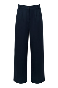 Mira Tencel Linen Blend Trouser Navy