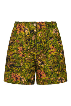 Dune Shorts Tropical Print Green