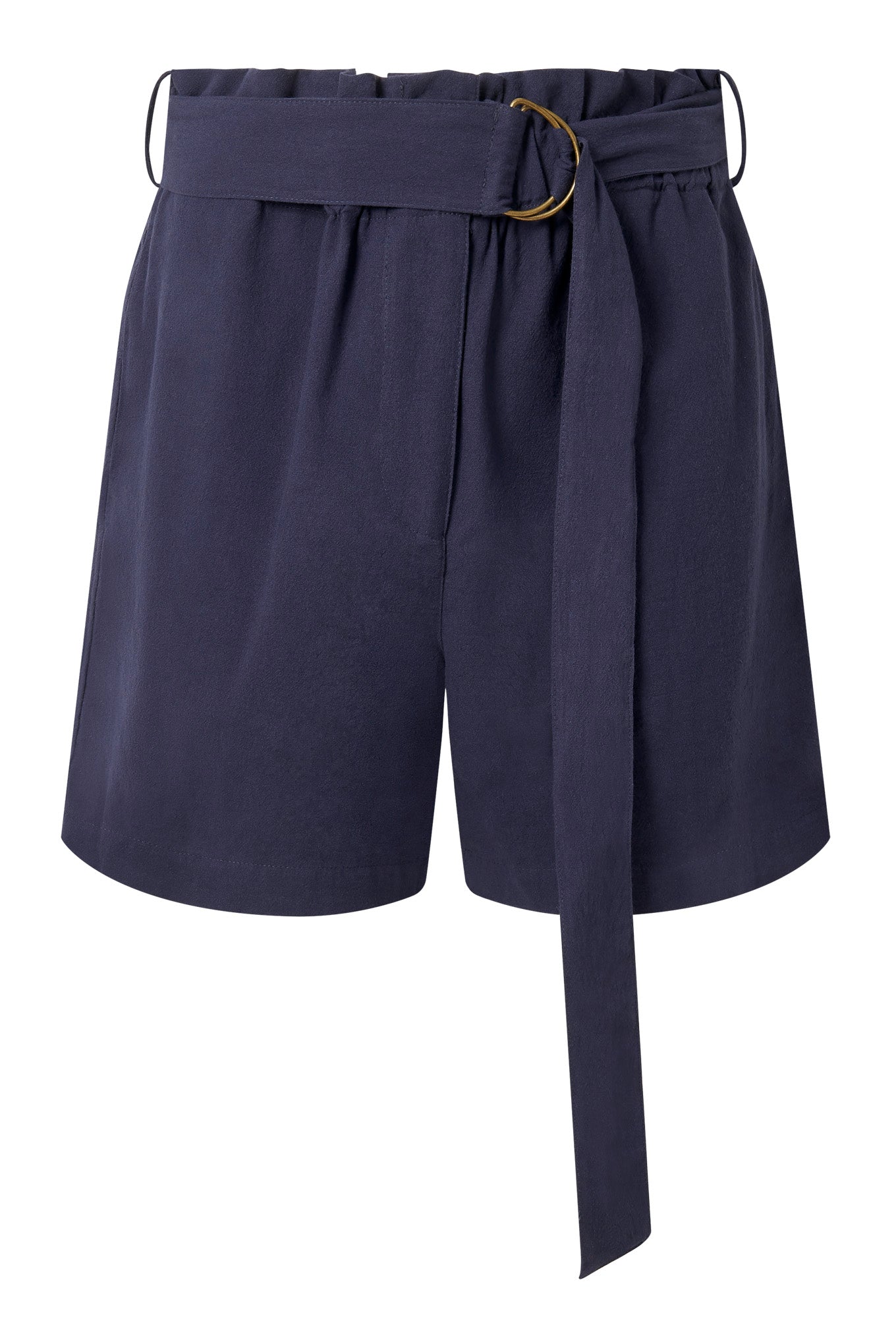 Nala Cheesecloth Shorts Solid Navy