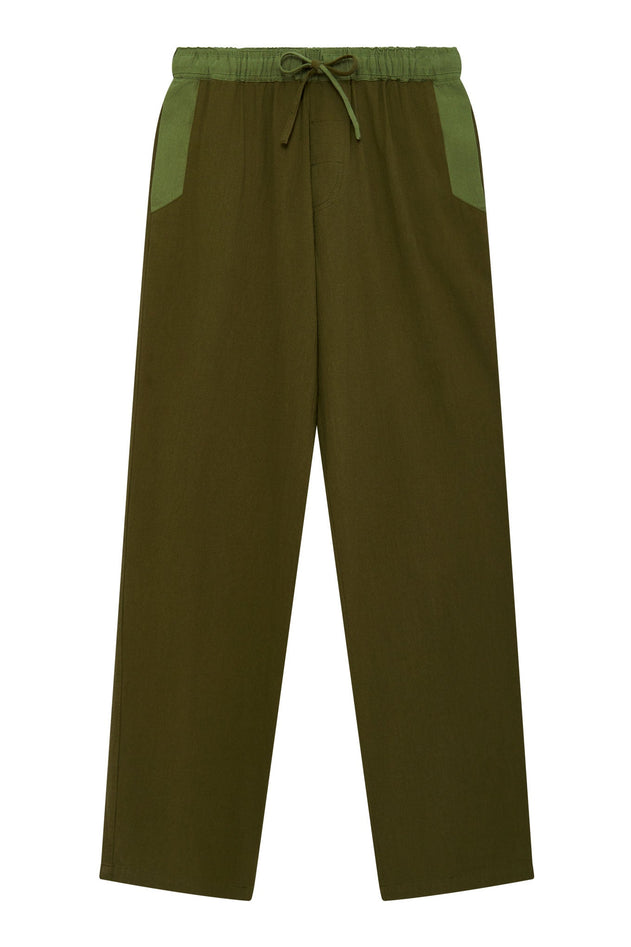 Joshua Cotton Trouser Patchwork Green