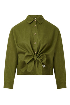 Jungle Linen/Organic Cotton Shirt Khaki