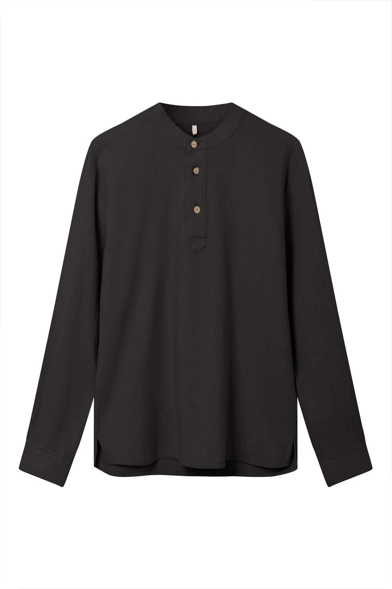 Elijah Linen/Cotton Shirt Black