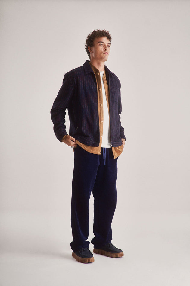 GABE Recycled Poly Wool Blend Jacket - Navy