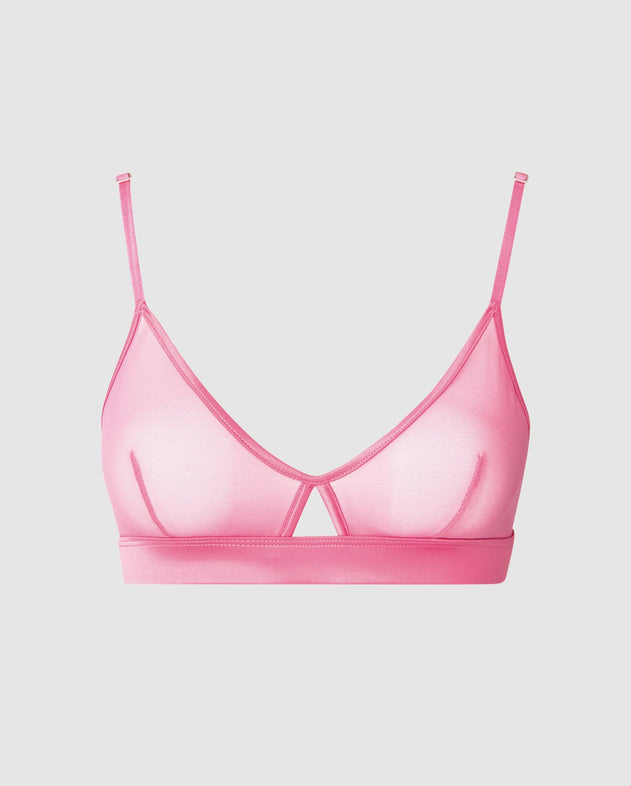 Mesh Cut-Out Kolmiorintaliivit Pinkki