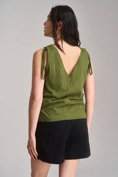 Celia Organic Cotton Top Green