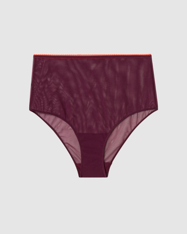 Mesh Highwaist Briefs Cherry/Coral