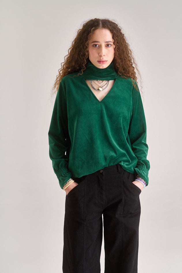 ALICE Velvet Top - Green