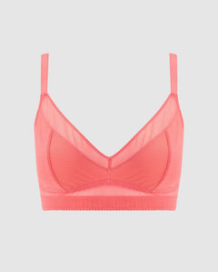 Mesh Support Bra Coral