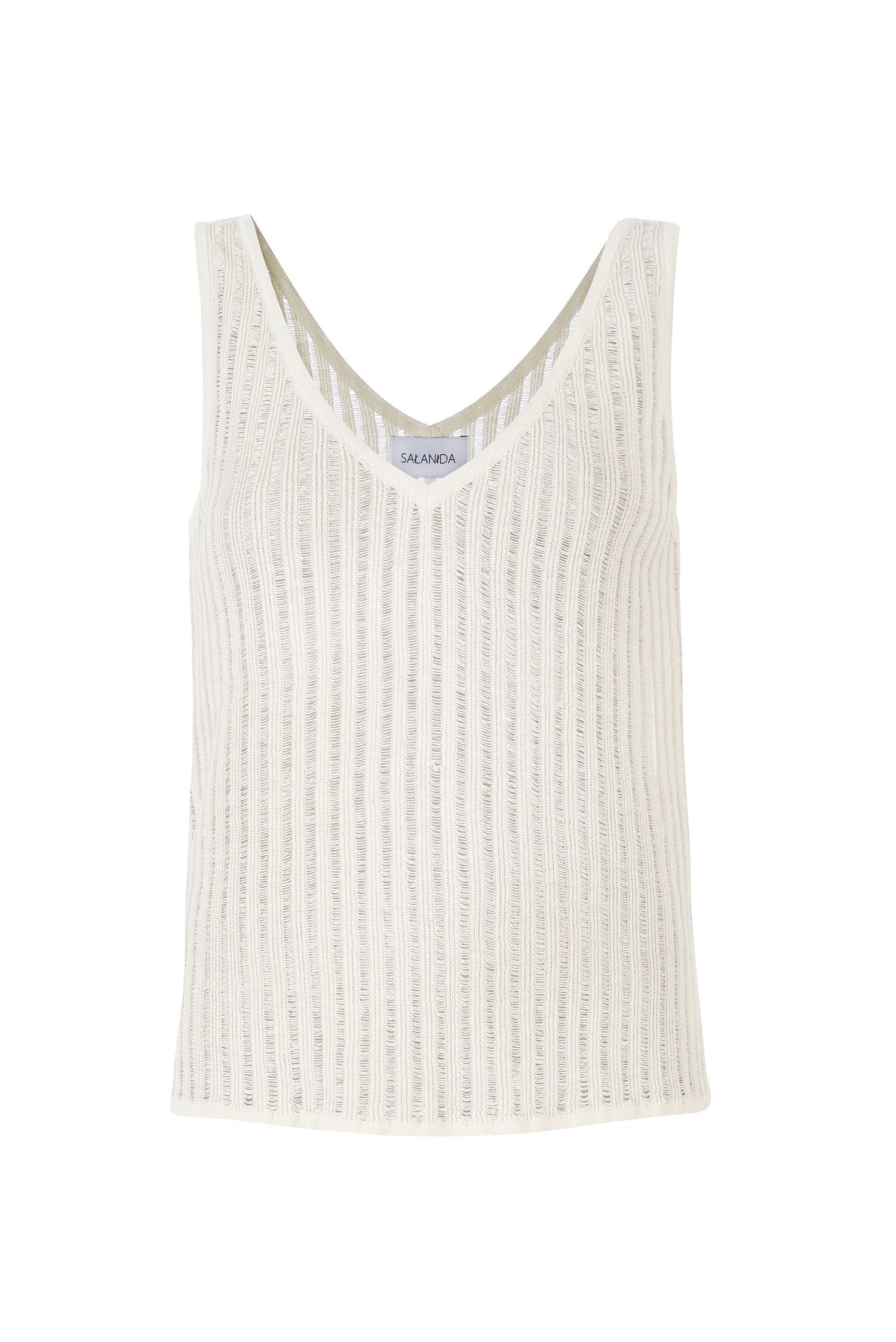 Caldo Linen Tank Top White