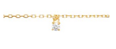Zirconita Anklet Gold/Silver