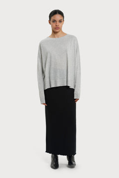 Cecile Knitted Sweater Grey Melange - IVALO.COM