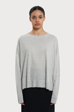 Cecile Knitted Sweater Grey Melange - IVALO.COM