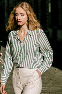 Kauri Shirt Striped Green