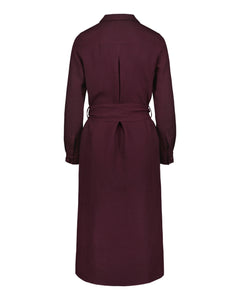 Chloe Linen Dress Merlot