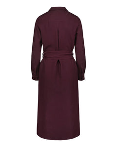 Chloe Linen Dress Merlot - IVALO.COM