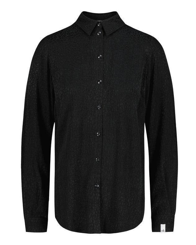 Chloe Collared Shirt Black Leo