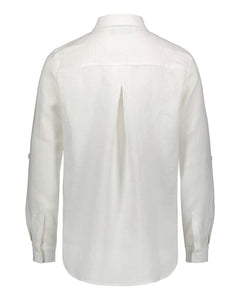 Chloe Linen Shirt Coconut Milk White