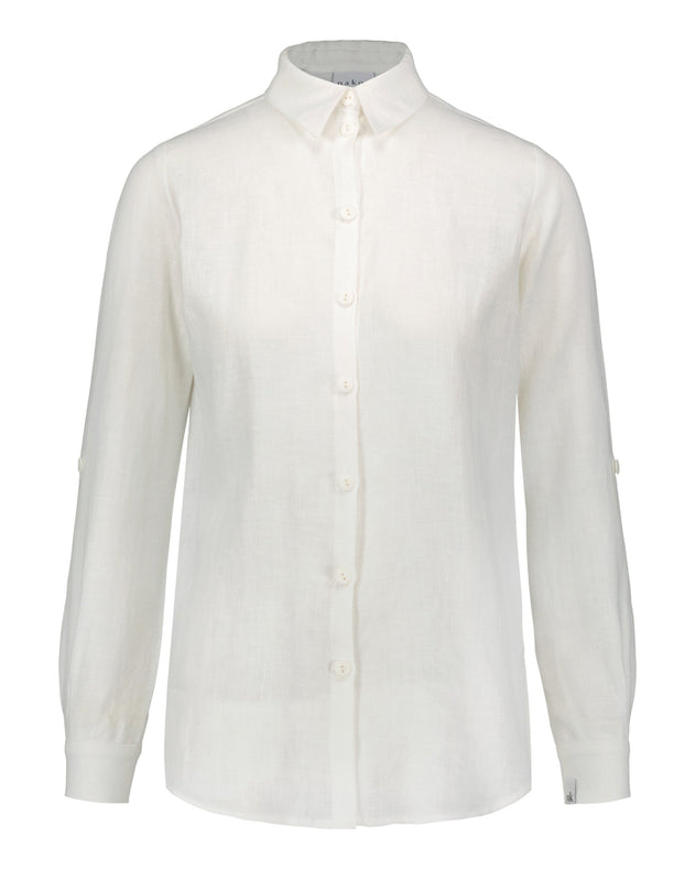 Chloe Linen Shirt Coconut Milk White