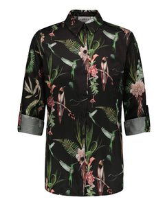 Chloe Button-up Shirt Mockingbird Black