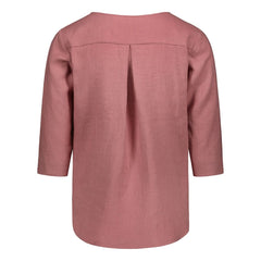 Classic Linen Blouse Old Rose - IVALO.COM