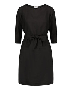 Classic Linen Dress Black - IVALO.COM