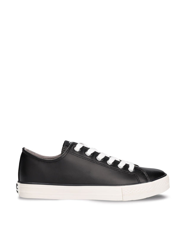 Clove Black Vegan Sneakers Low-Top Lace-Up