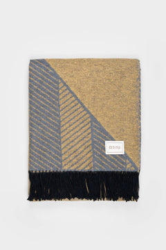 Paco Recycled Cotton Blanket Yellow-Blue