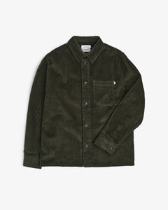 Cord Casual Shirt Dark Green